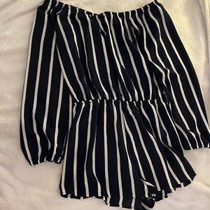 Forever 21, size S, blue and white striped